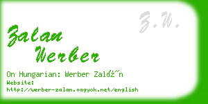 zalan werber business card